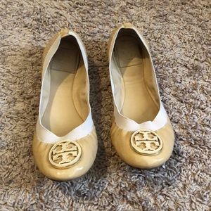 Tory Burch Shoes Caroline Beige Flats